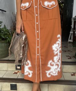 Falda ranchera ocre