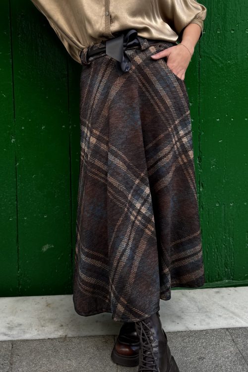 Falda algodón escocesa