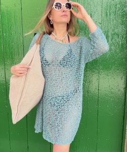 Vestido kaftán verde. Colección Moon.