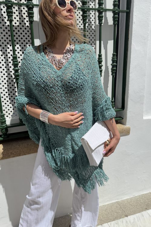 Poncho Verde Colección Moon
