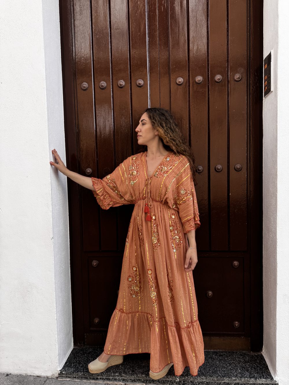 Vestido Italia boho terracotta