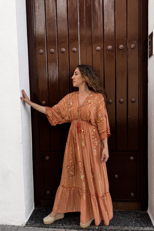 Vestido Italia boho terracotta
