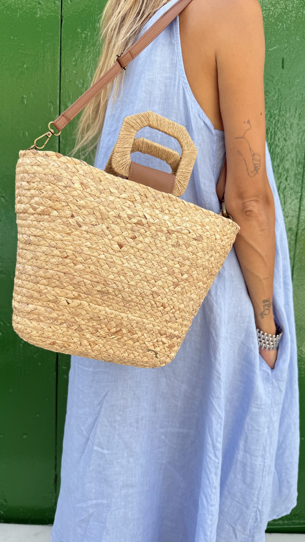 Bolso rafia natural - Imagen 4