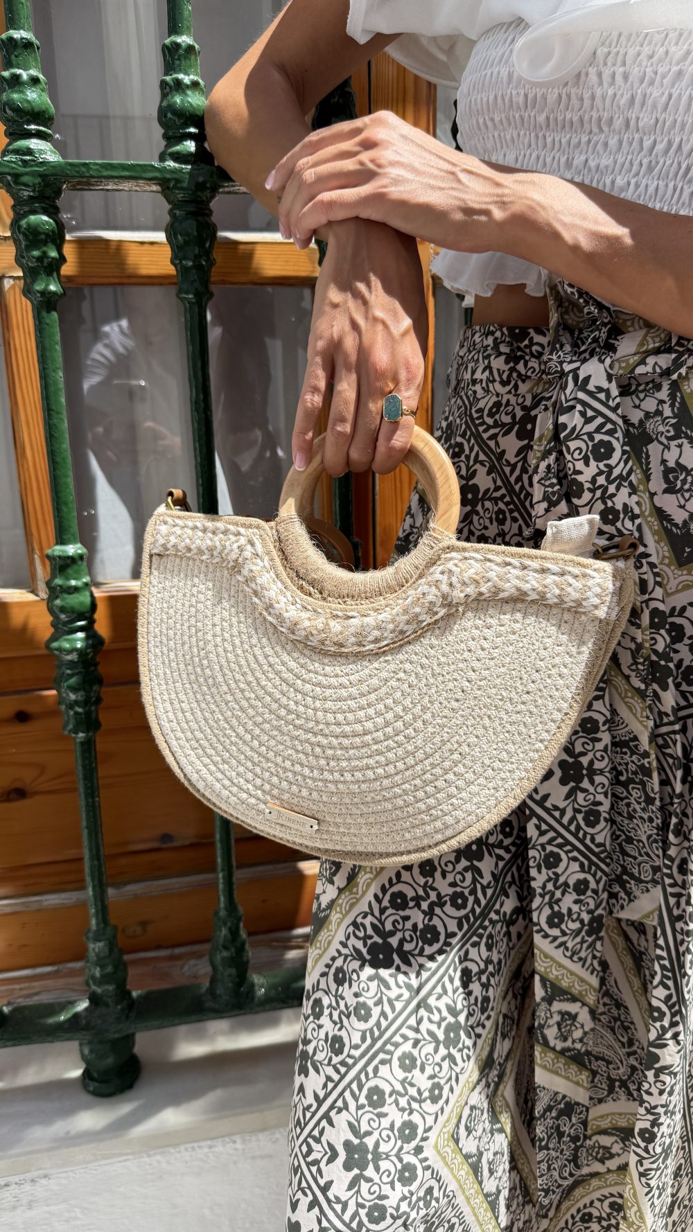 Bolso rafia bandolera