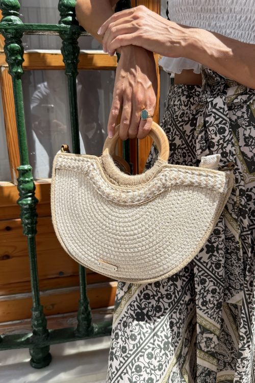 Bolso rafia bandolera