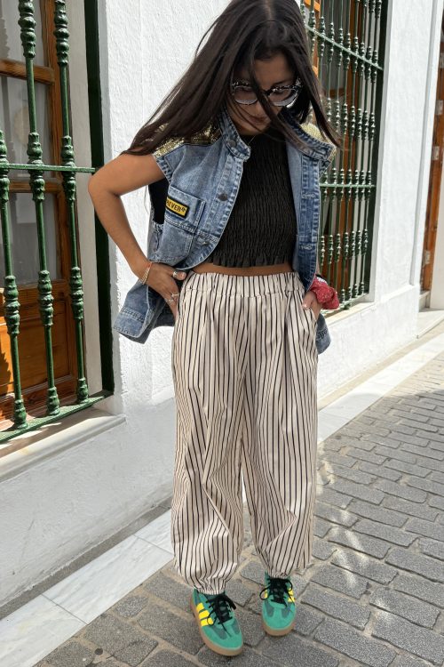 Pantalones bombacho rayas