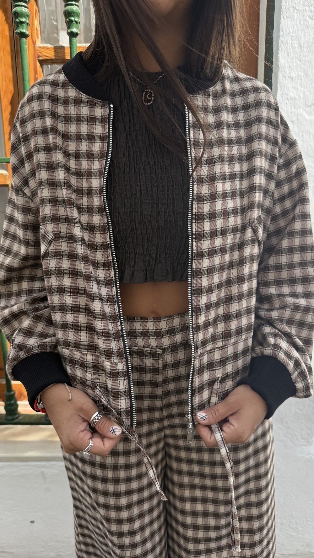 Bomber a cuadros