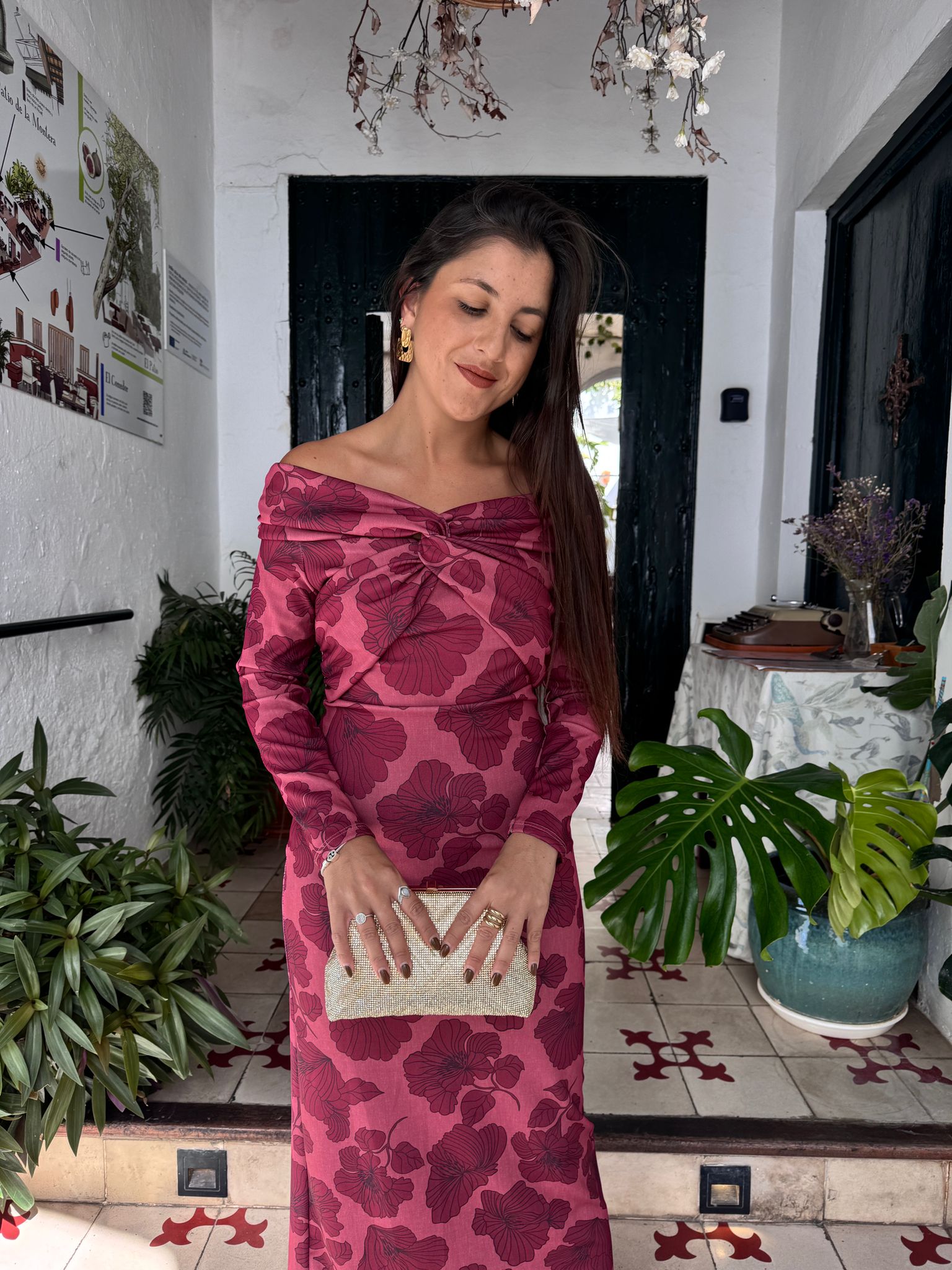 Vestido Berlín borgoña - Imagen 2
