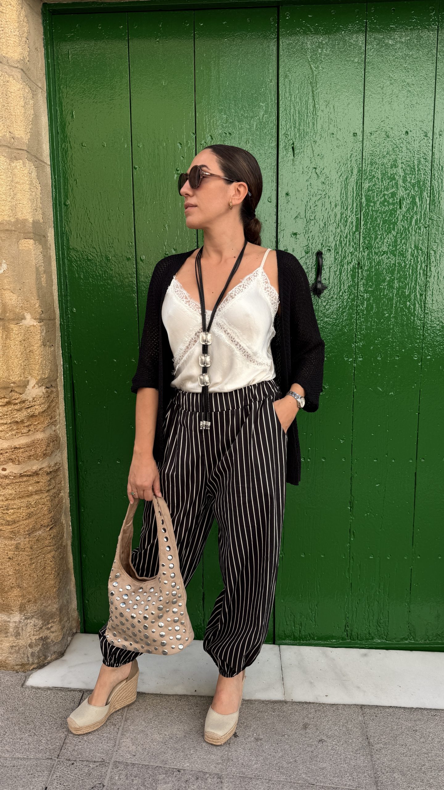 Pantalones bombacho negro - Imagen 2
