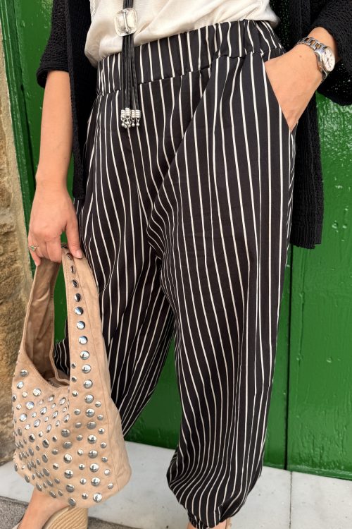 Pantalones bombacho negro