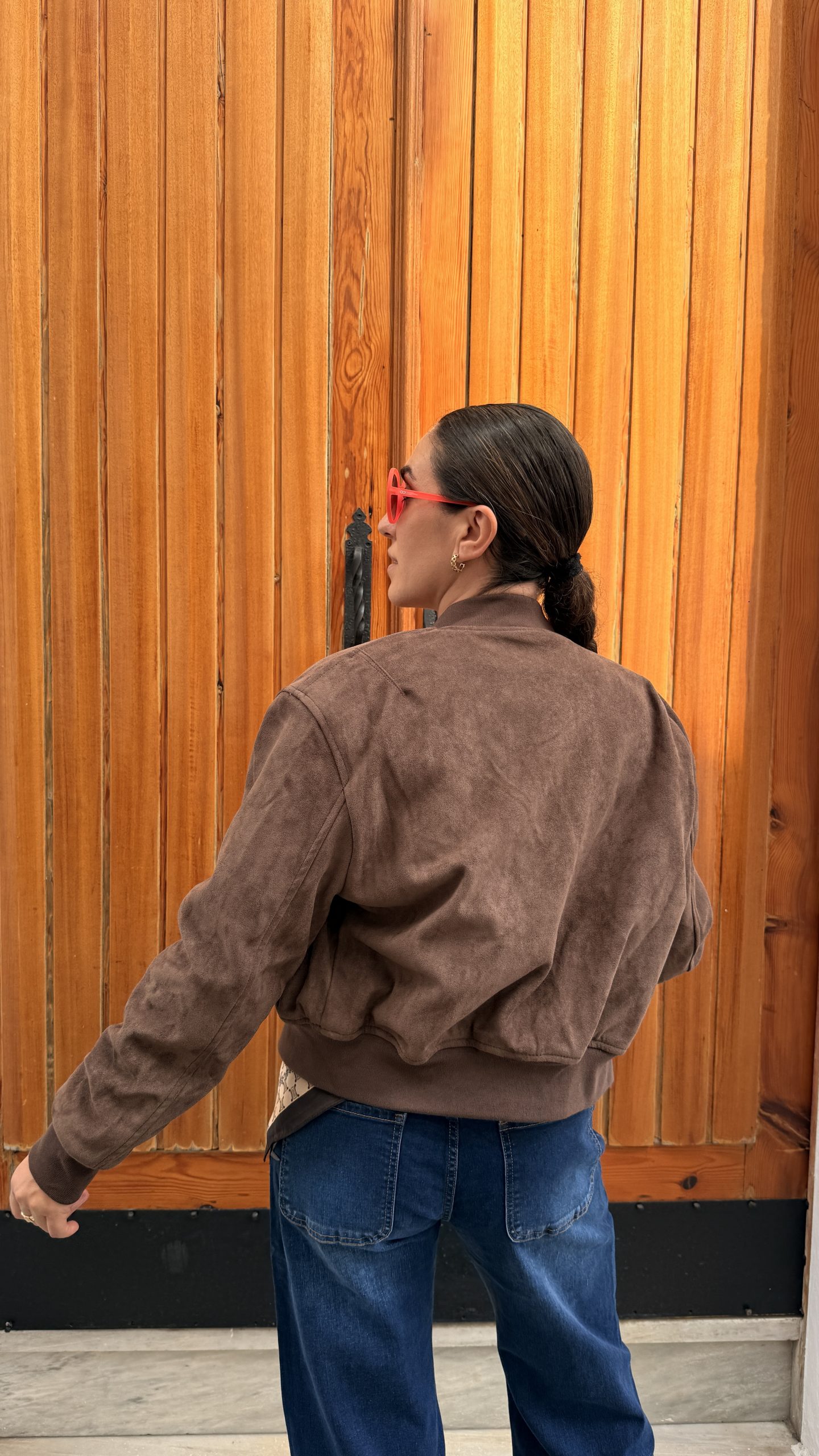 Cazadora bomber marrón - Imagen 3