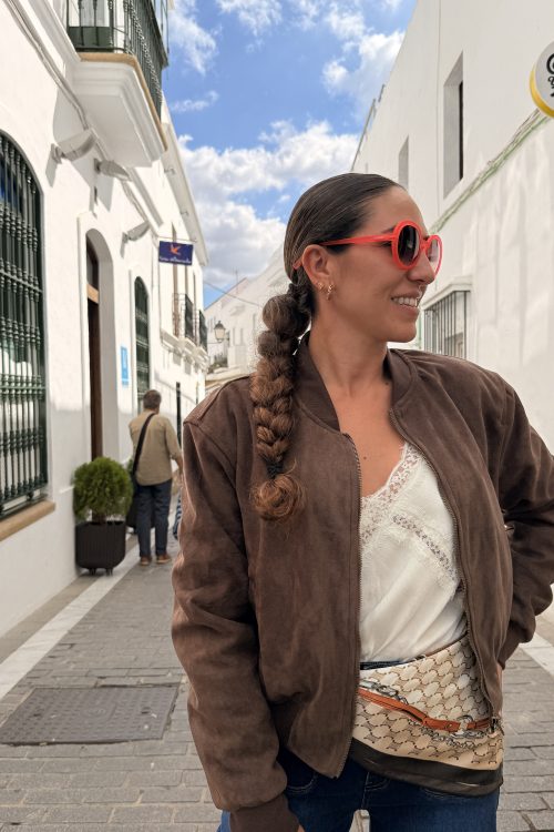 Cazadora bomber marrón