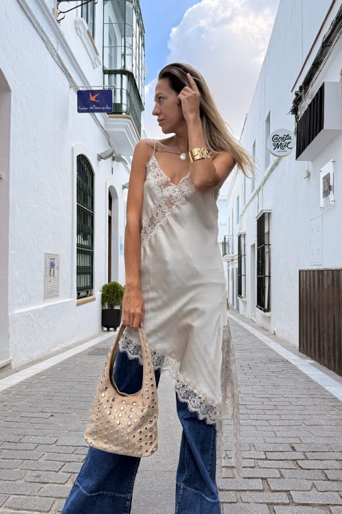 Vestido lenceros encaje