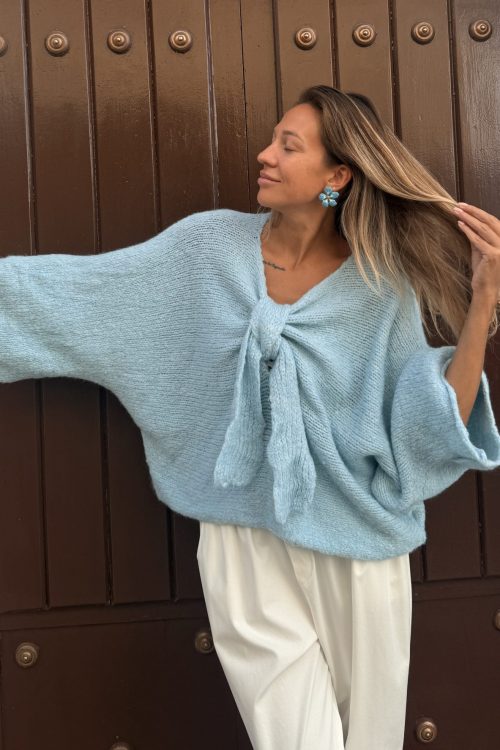 Jersey de punto Manoli celeste