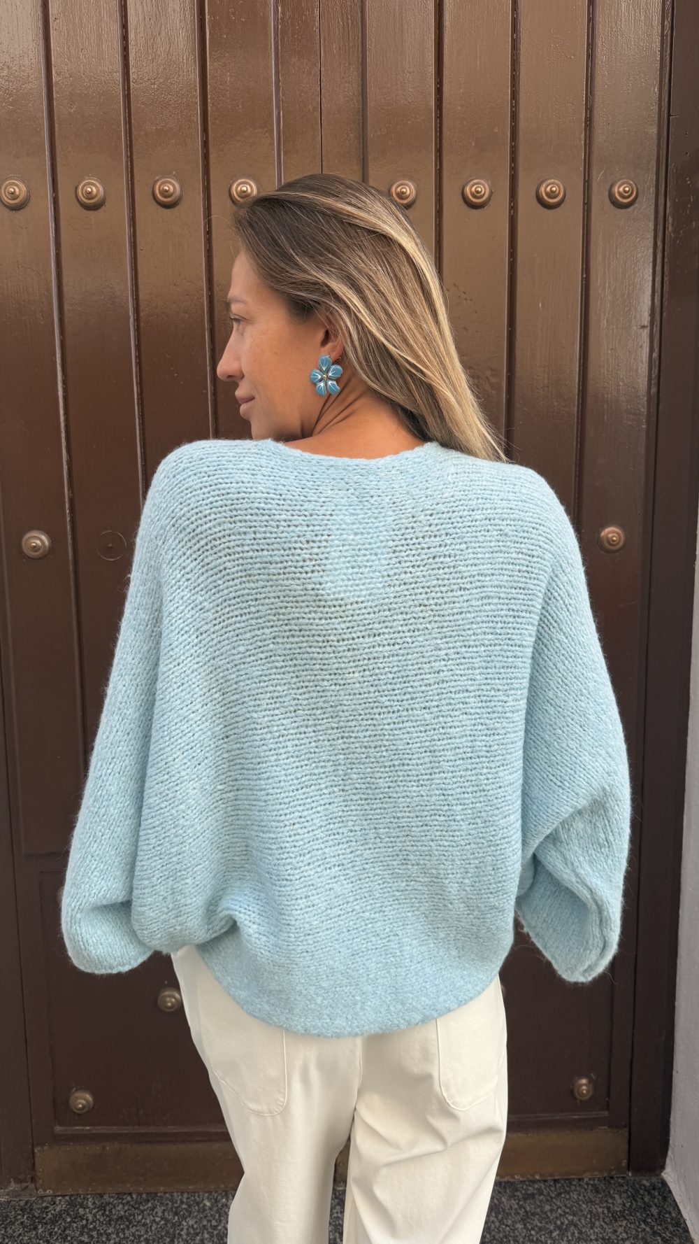 Jersey de punto Manoli celeste - Imagen 4