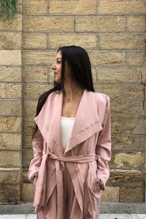 Blazer con cinturón Massima Rosa