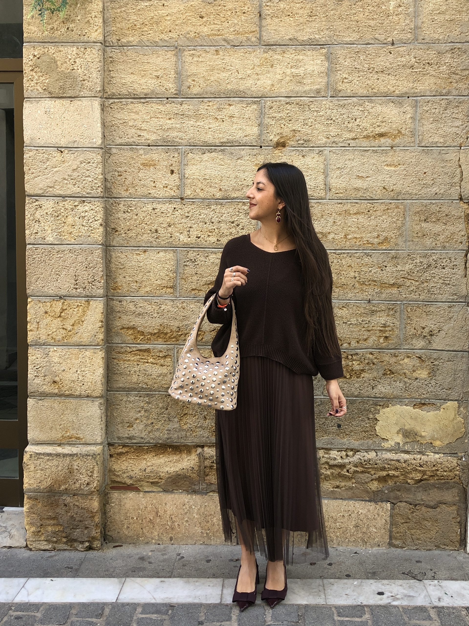 Vestido Laurel marrón chocolate