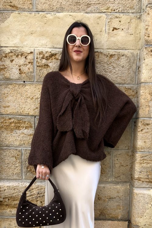 Jersey de punto Manoli marrón chocolate