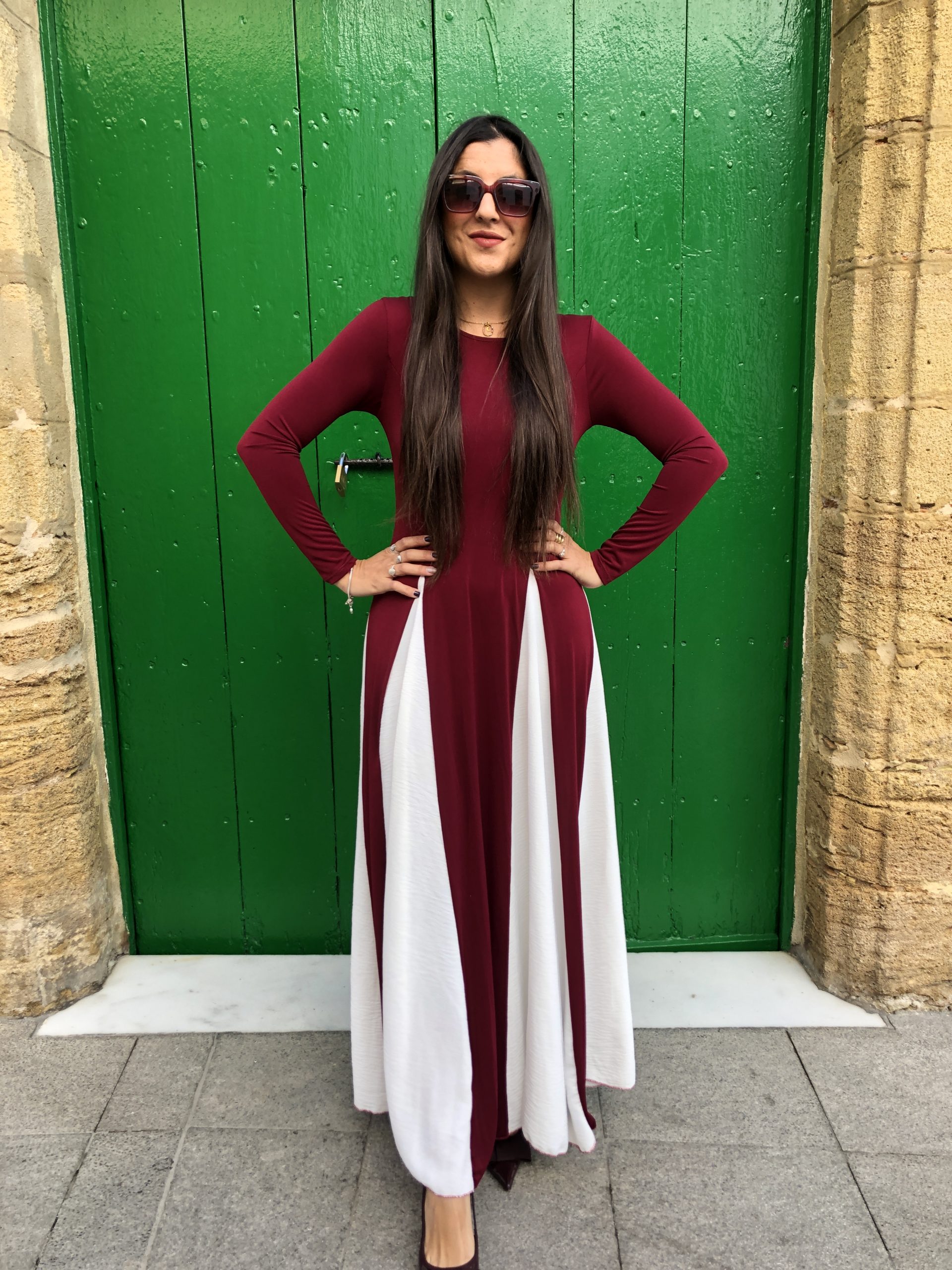 Vestido Duo Burdeos - Imagen 3