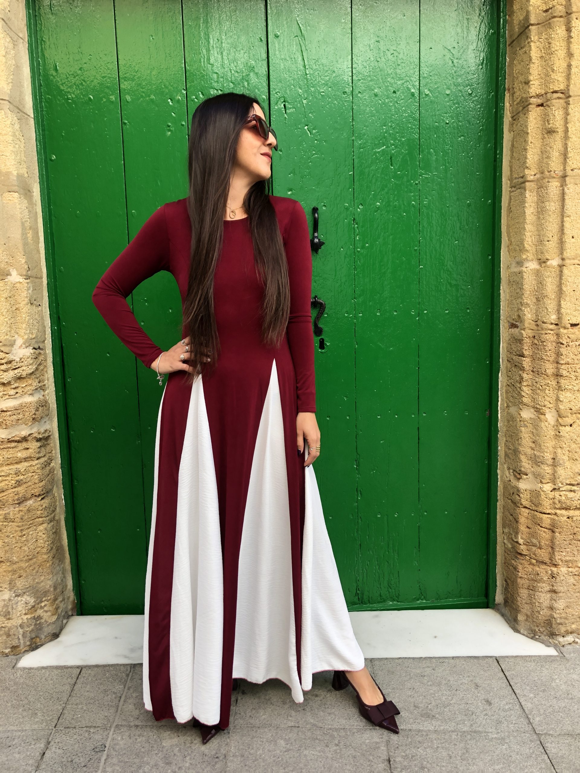 Vestido Duo Burdeos - Imagen 2