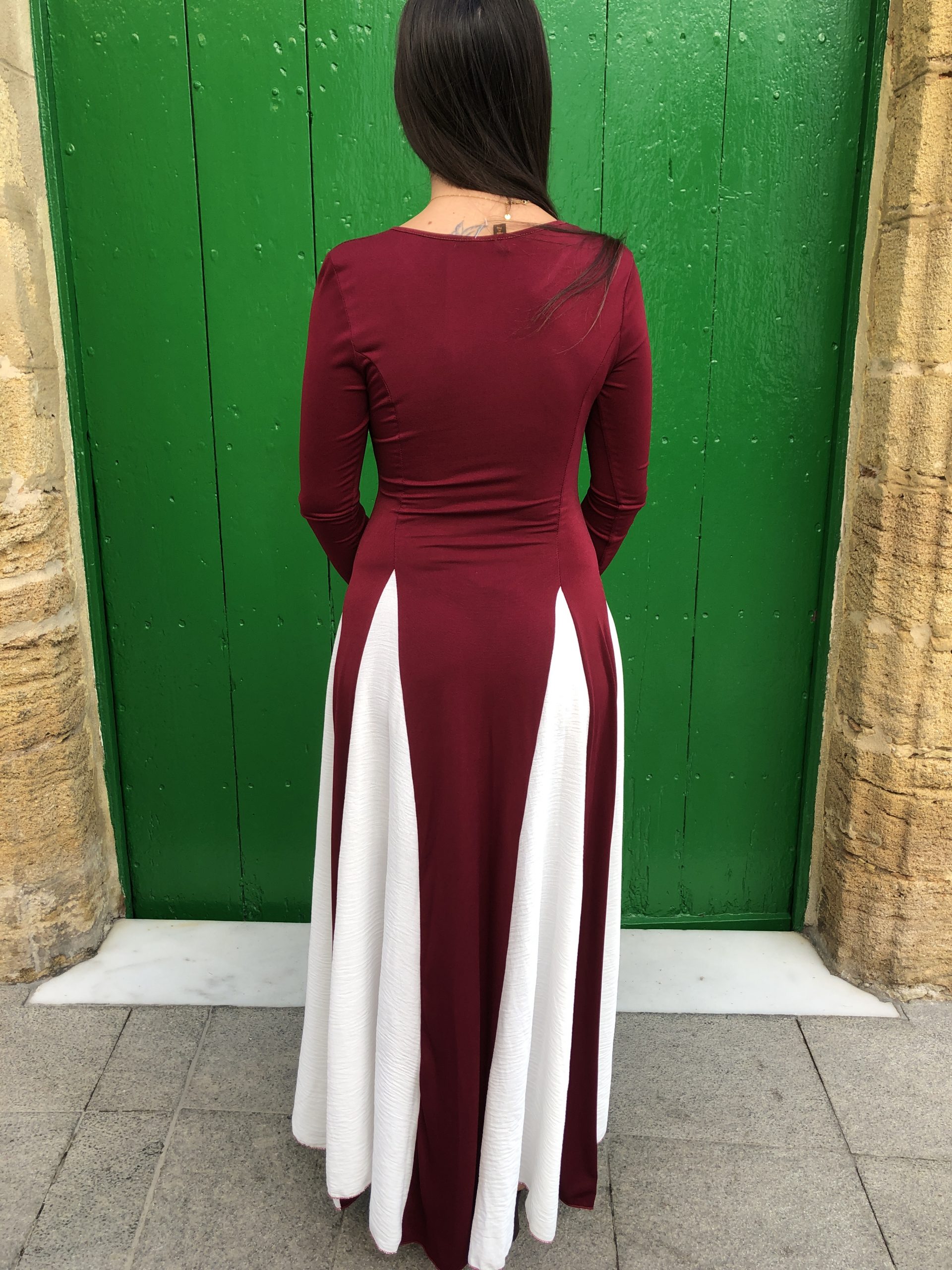 Vestido Duo Burdeos - Imagen 4