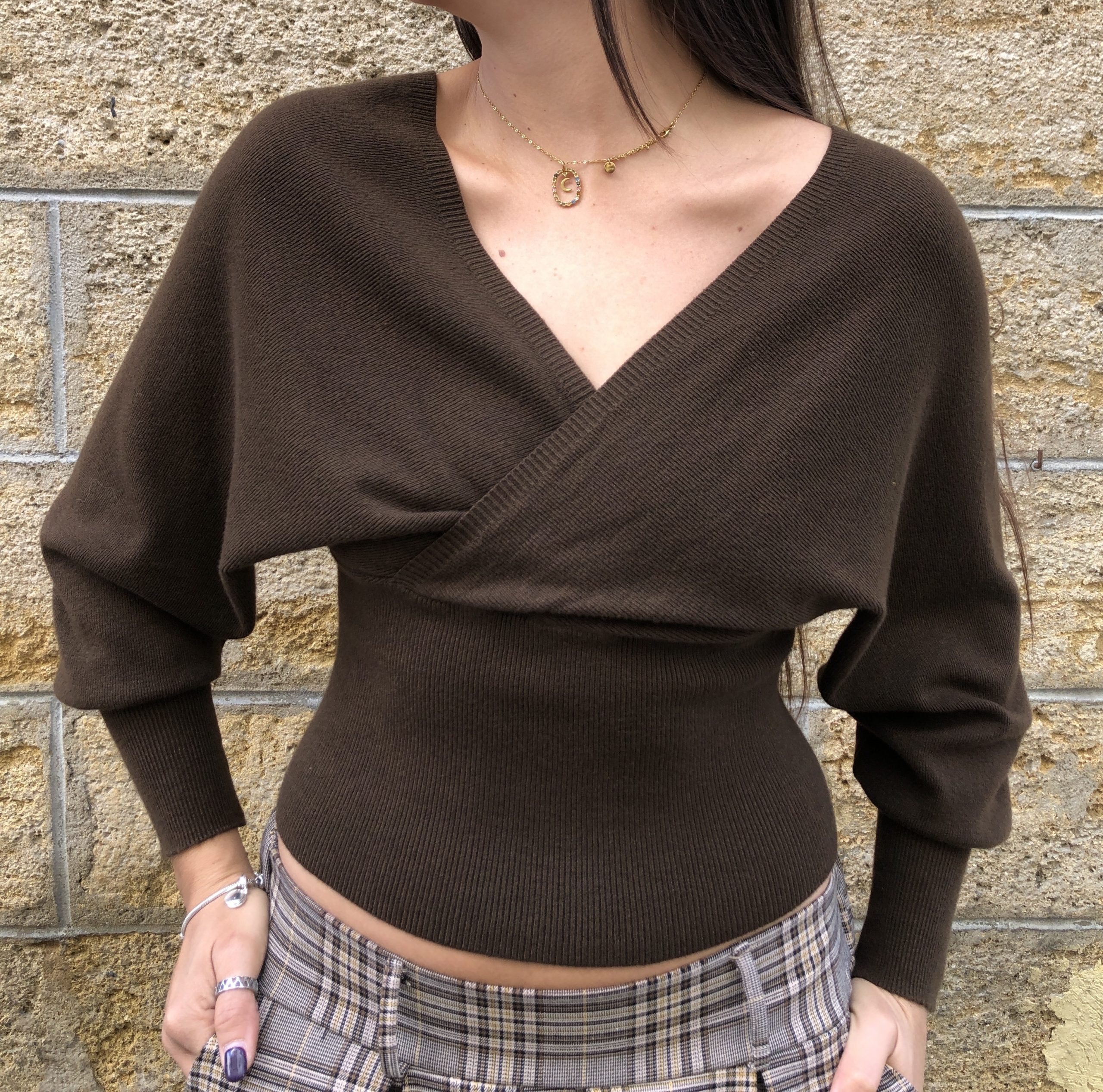 Blusa de Punto Cruzada