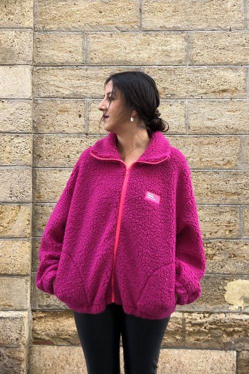 Chaqueta Teddy Fucsia