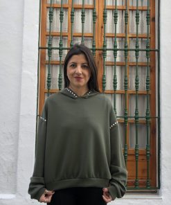 Alternative view of Sudadera kaki tachuelas
