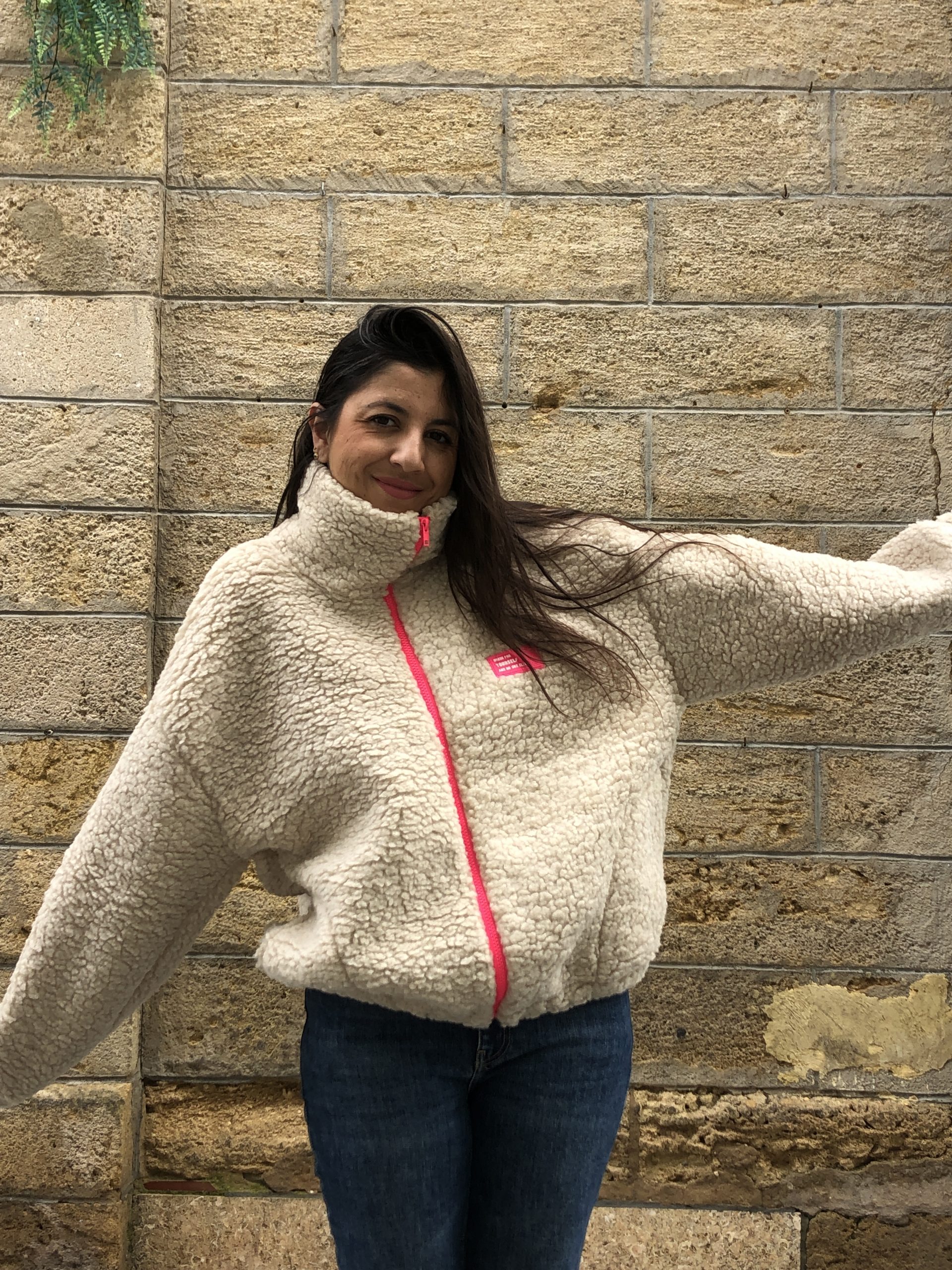 Chaqueta Teddy Beige