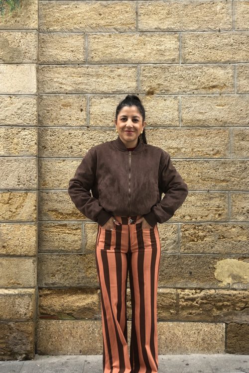 Vaqueros de rayas Zulu marrón