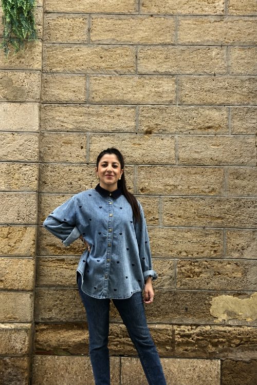 Camisa denim corazones