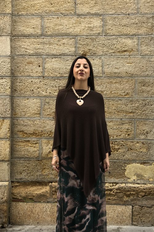 Poncho Cacao Liso