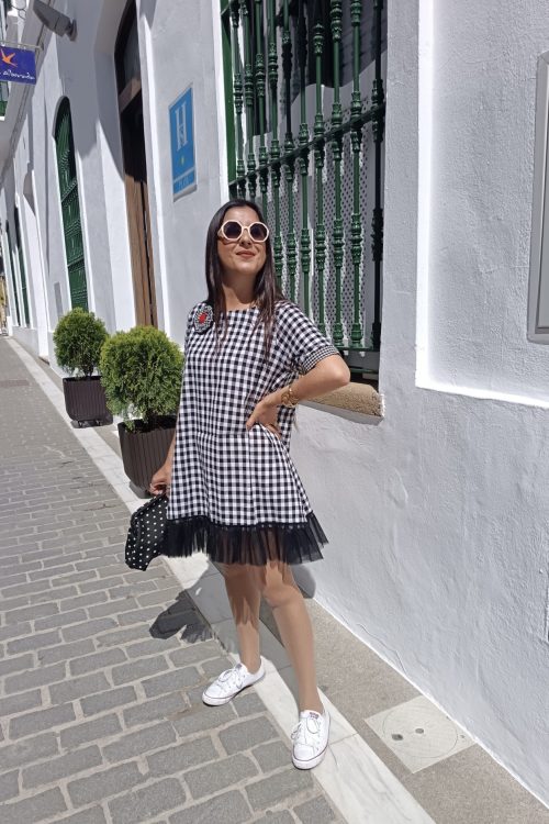 Alternative view of Vestido Vichy Black