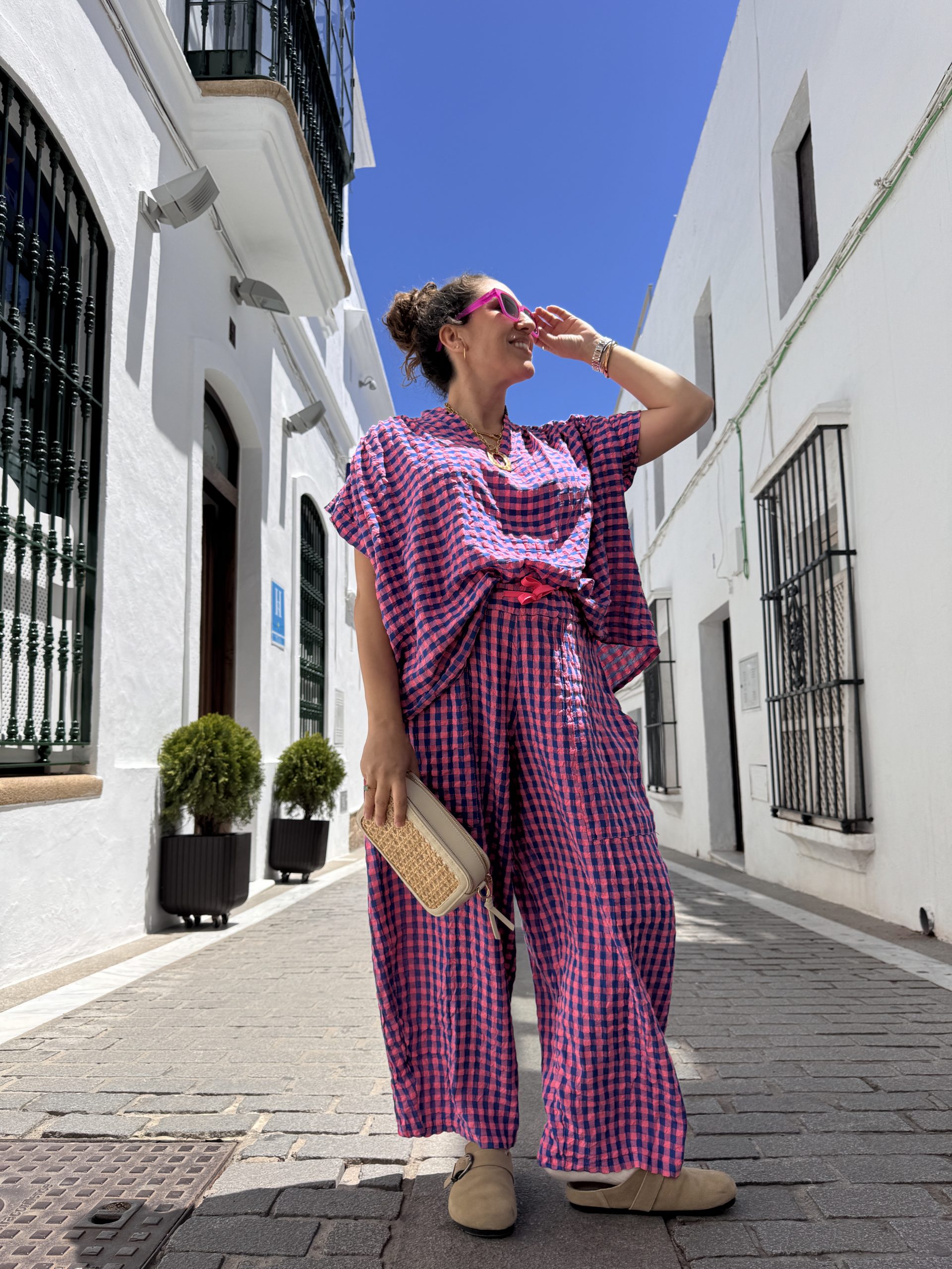 Pantalón Cuadros Rosa - Imagen 3