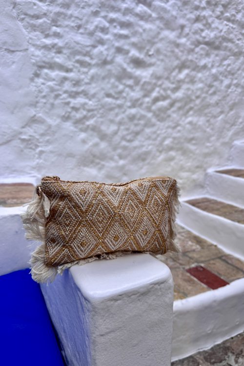 Bolso de mano flecos