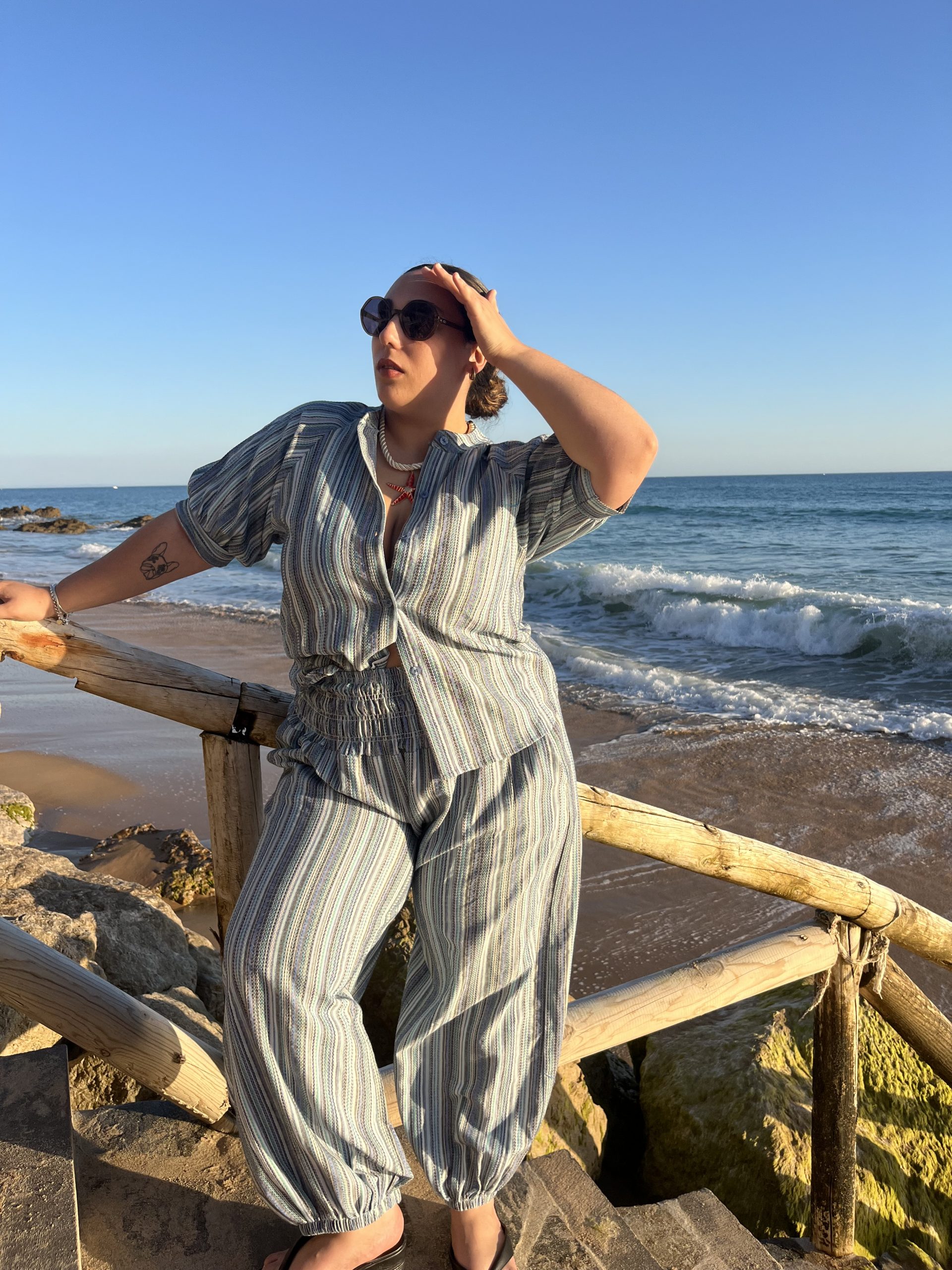 Pantalón Rayas Azul