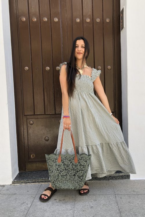 Alternative view of Vestido Vichy Verde