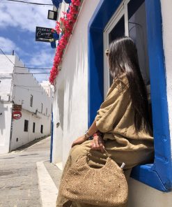 Alternative view of Bolso Tote Trenzado con Detalles Dorados