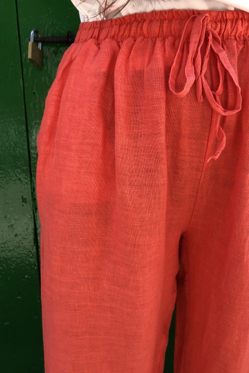 Alternative view of Pantalón Lino Positano Flúor