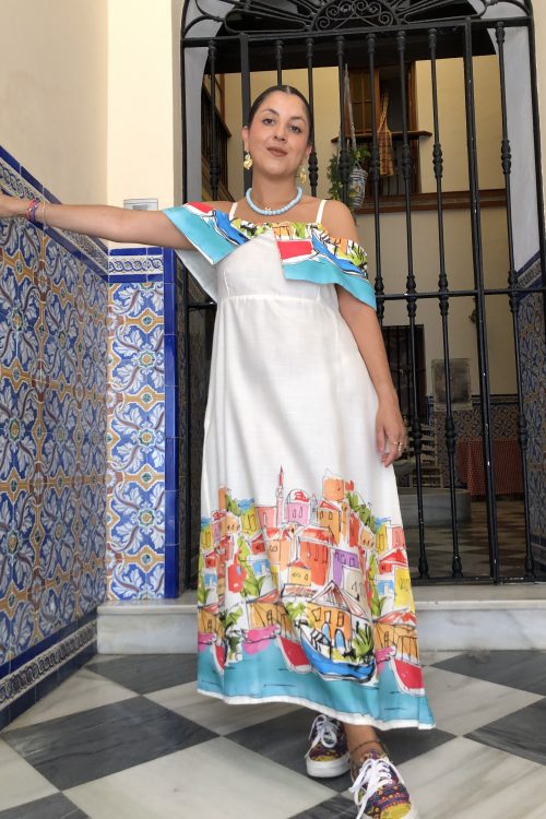 Alternative view of Vestido Mediterráneo Color