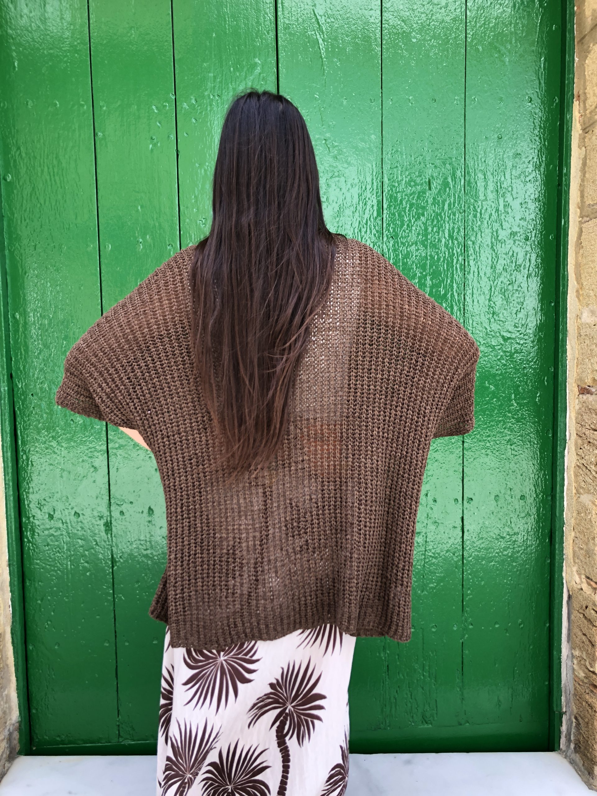 Chaqueta de Hilo Chocolate - Imagen 4