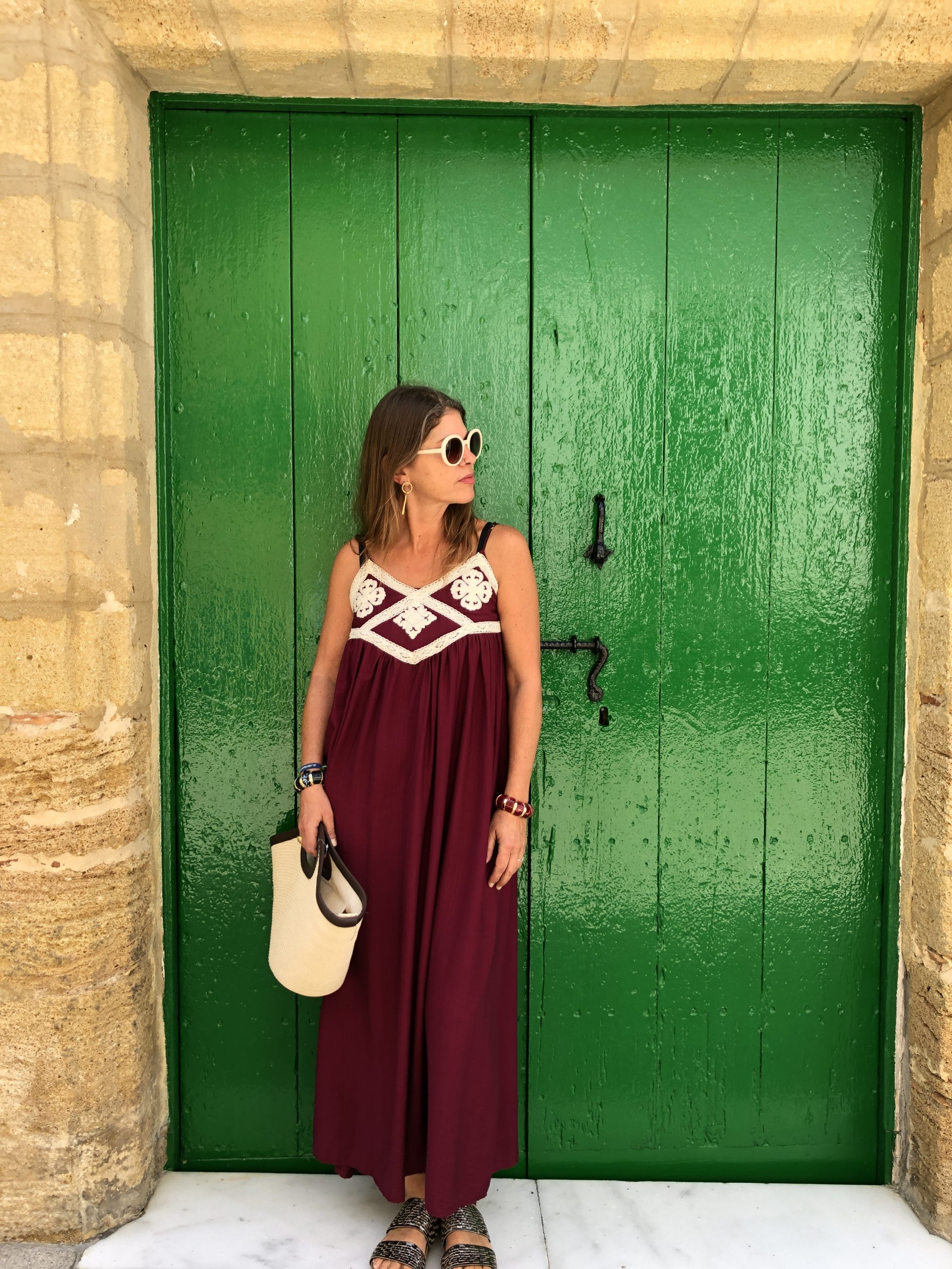 Vestido Boho Burdeos