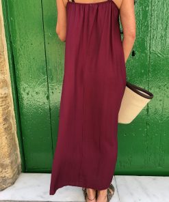 Vestido Boho Burdeos - Imagen 4