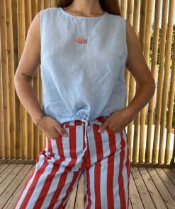 Camisa Lino Blue