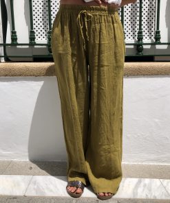 Pantalón Lino Verde