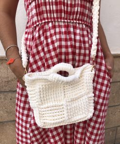 Alternative view of Bolso Trenzado Blanco