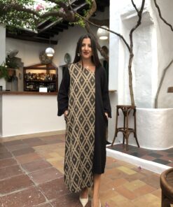 Vestido Borgoña Negro