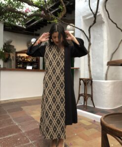 Alternative view of Vestido Borgoña Negro