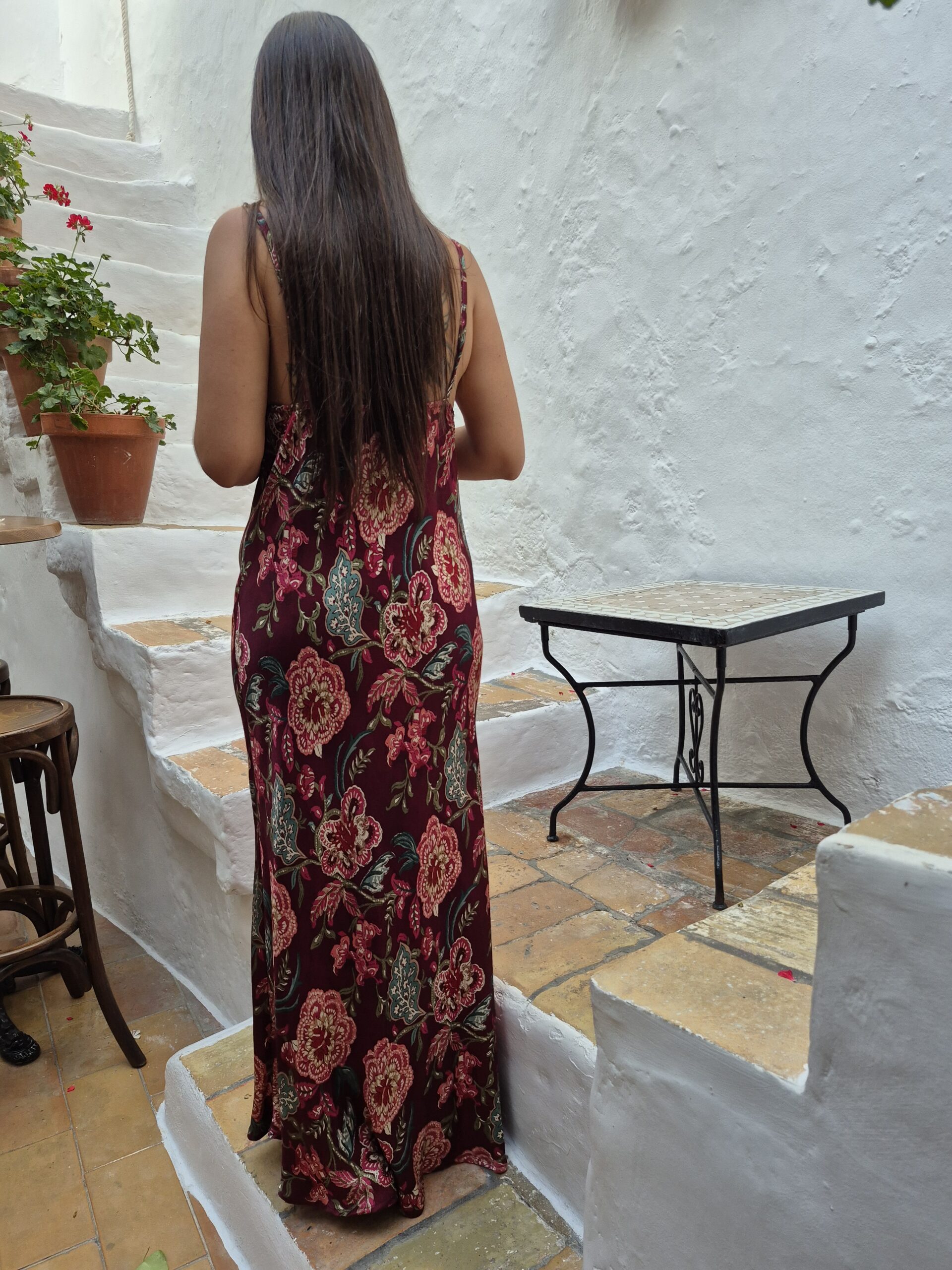 Vestido Burgundy Bloom - Imagen 3