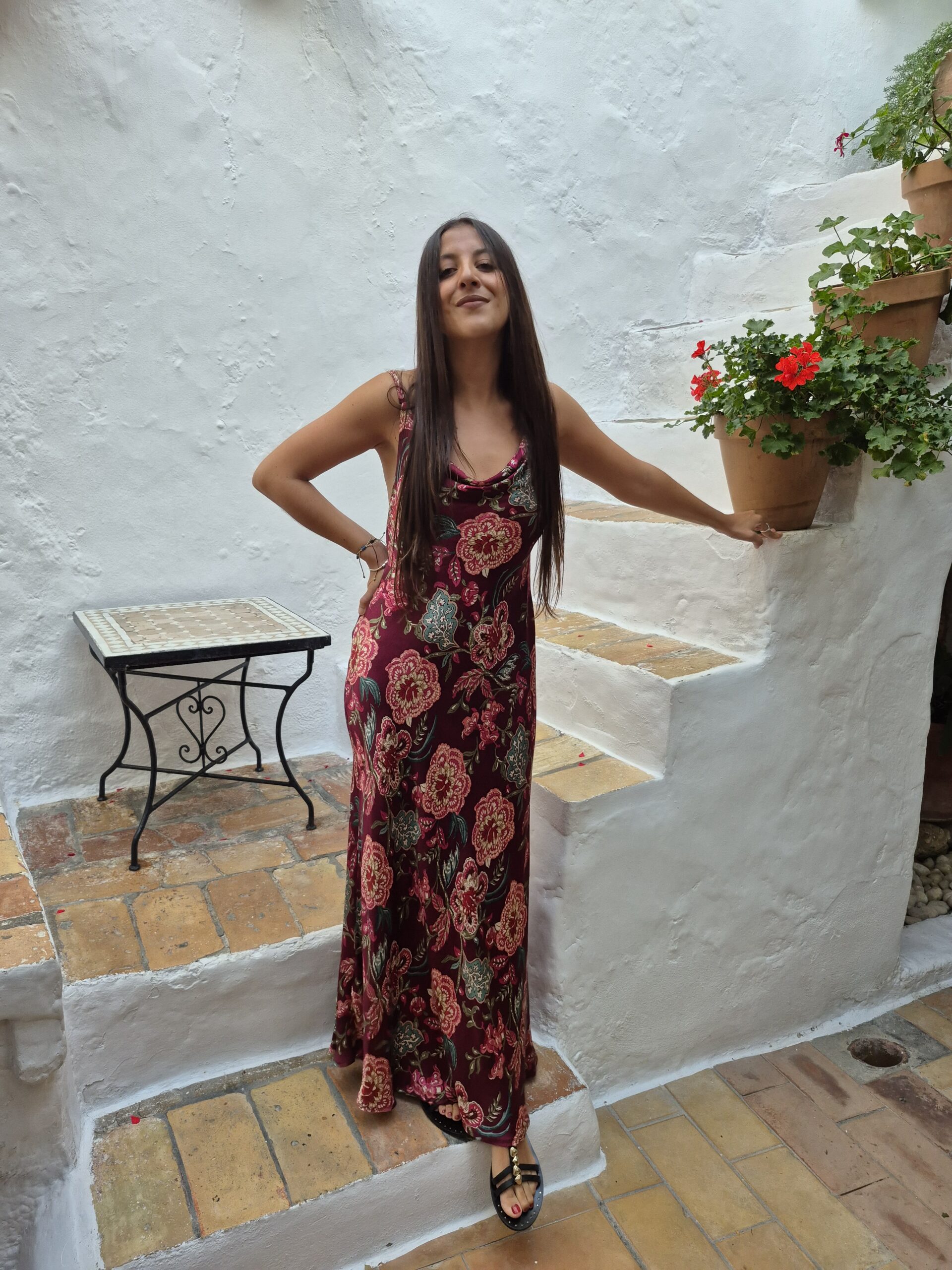 Vestido Burgundy Bloom - Imagen 2